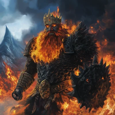 Fire Giant in Battle