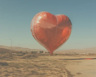 Inflatable Red Heart in Morocco