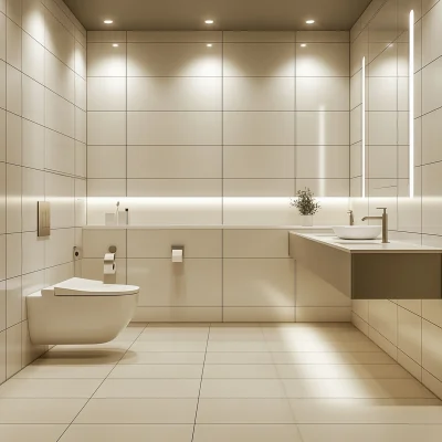 Modern Office Restroom