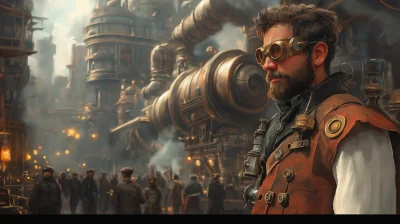 Steampunk Factory Workers