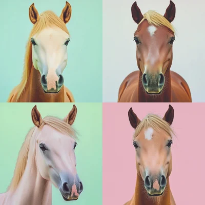 Cute Realistic Horse Portraits