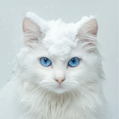 Wet White Cat