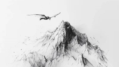 Mountain and Dragon Sketch