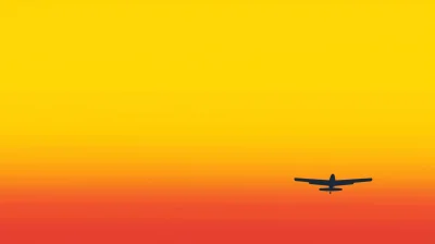 Gradient Sky with Plane