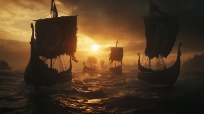 Viking Fleet at Dawn