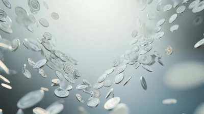 Coins Raining in a V Formation