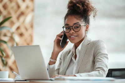 Businesswoman at Desk