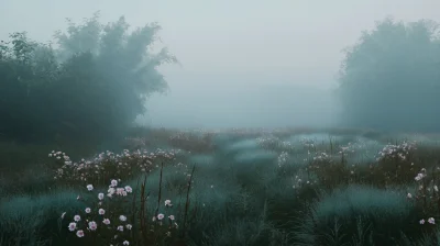 Foggy Morning Field