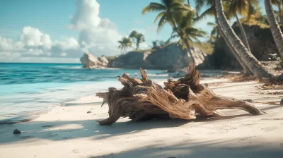 Driftwood on Santo Domingo Beach