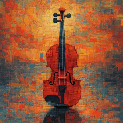 Glitchy Violin Visualization