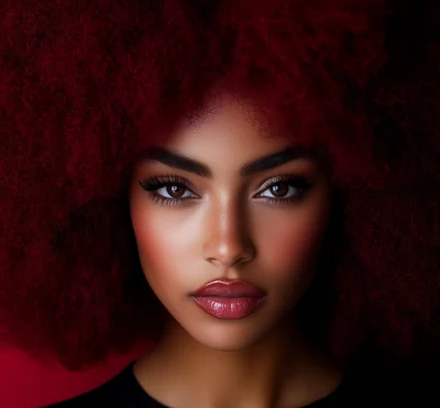 Vibrant Afro Portrait