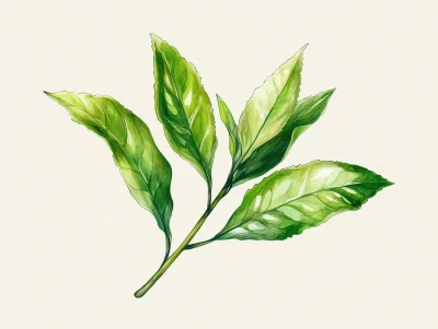 Green Tea Leaves Poster