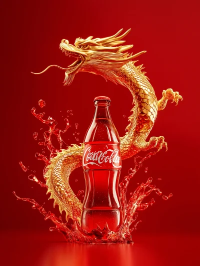 Coke Dragon Poster