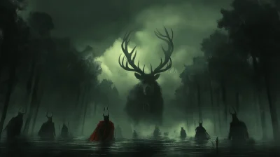 Elk in the Swamp