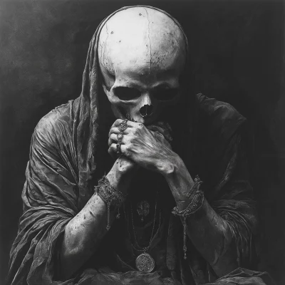 Dark Aesthetic Occult Drawing