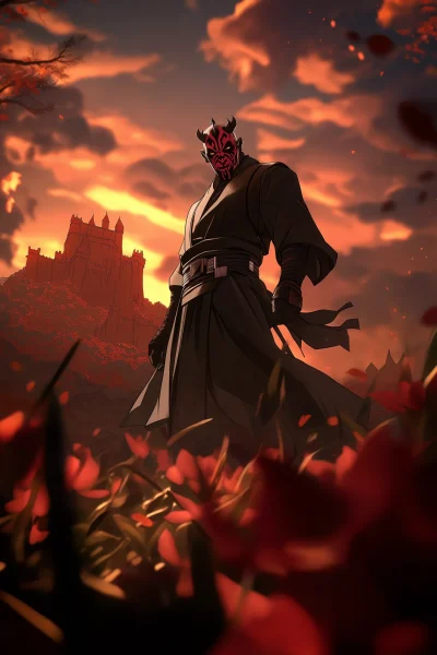 Darth Maul in a Flower Field