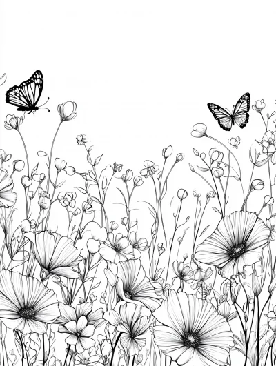 Spring Garden Coloring Page