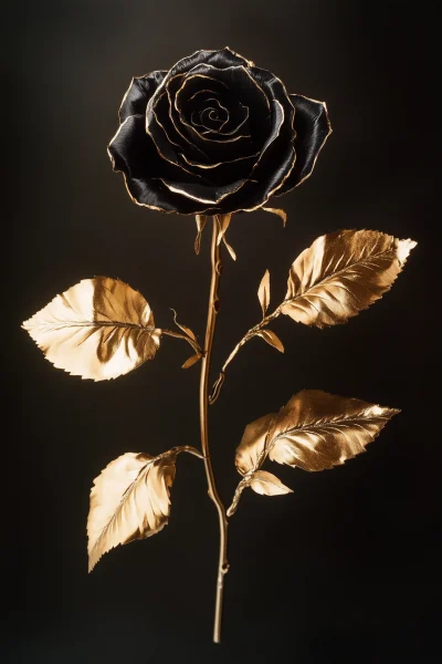 Golden Black Rose