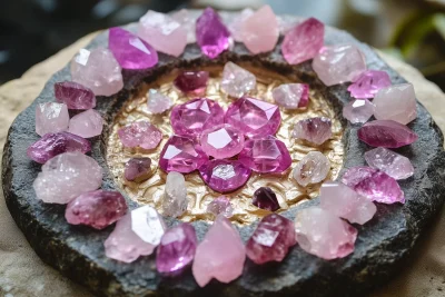 Pink Crystal Love Grid