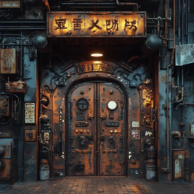 Steampunk Club Doorway