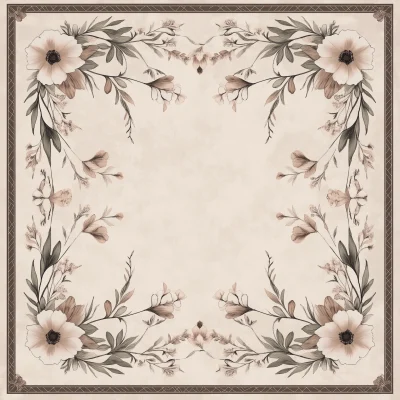 Delicate Floral Textile Design