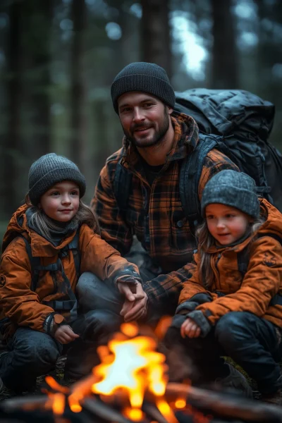 Family Campfire Moment