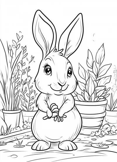 Cute Farm Animal Coloring Page