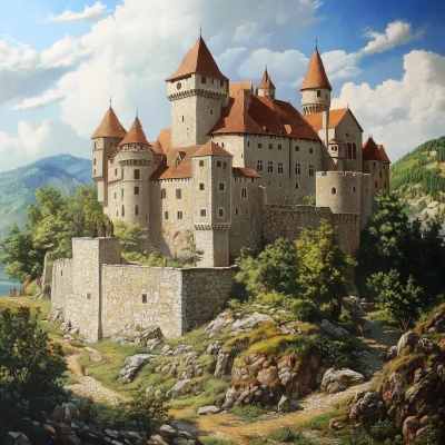 Medieval Castle Painting