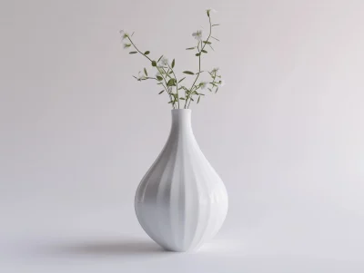 Cinematic White Vase