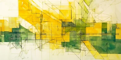 Abstract Yellow Drawing