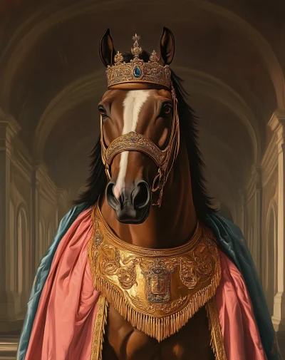 Majestic Horse in Royal Attire