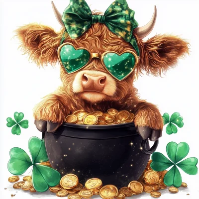 Cute Baby Highland Cow