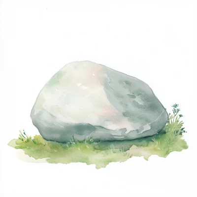 Watercolor Rock Clipart