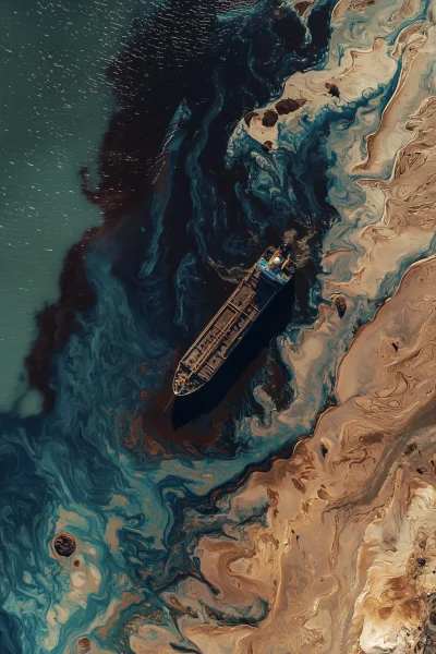 Oil Spill Aerial View