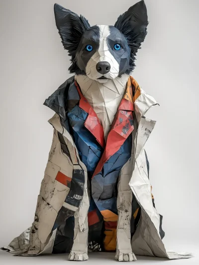 Stylish Border Collie Sculpture