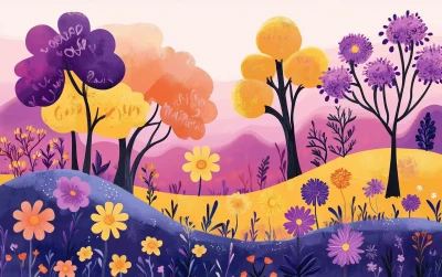 Vivid Floral Landscape