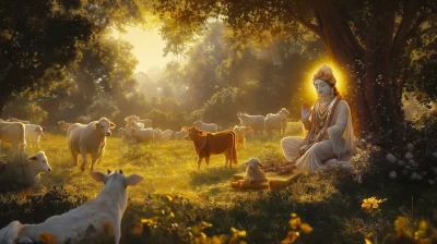 Krishna DJing for Animals