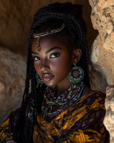 African Princess in Traditional Dress