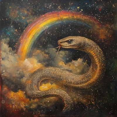 Serpent and the Rainbow in the Cosmos