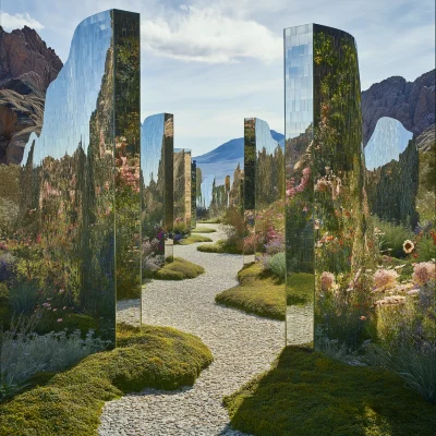 Mirrored Maze and Topiary