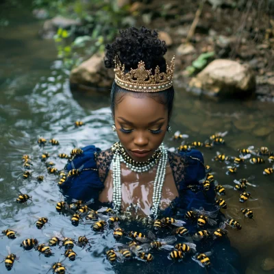 Regal Black Woman in Nature