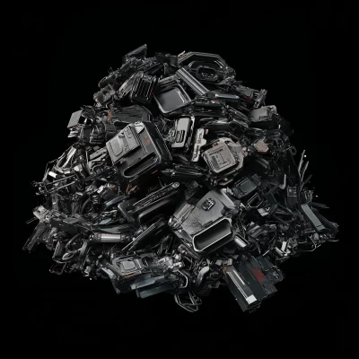 Futuristic Scrap Metal Pile