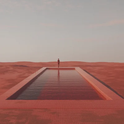 Surreal Red Oasis