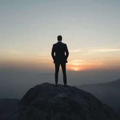 Businessman at Sunrise