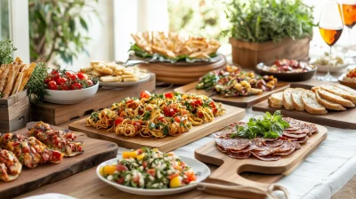 Elegant Italian Catering Setup