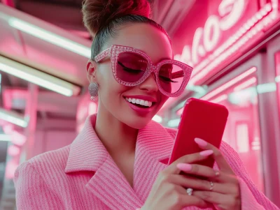 Confident Woman in Pink