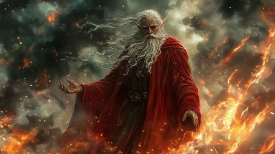 Elven Wizard in Red