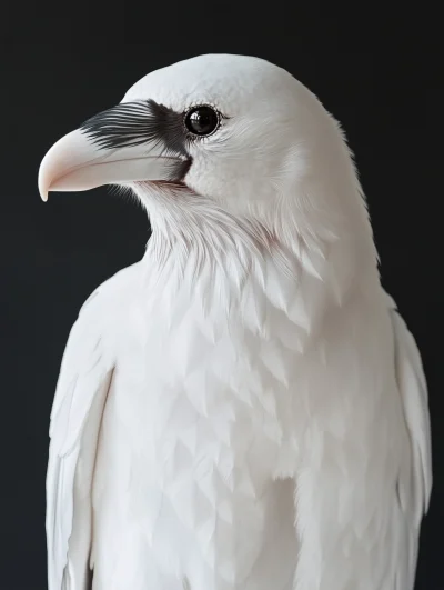 Realistic White Raven