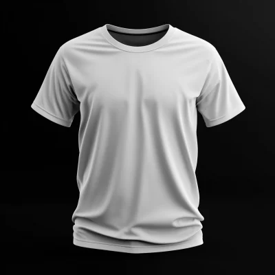 Realistic Black and White Tee Shirt