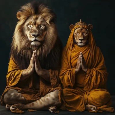 Meditating Lions